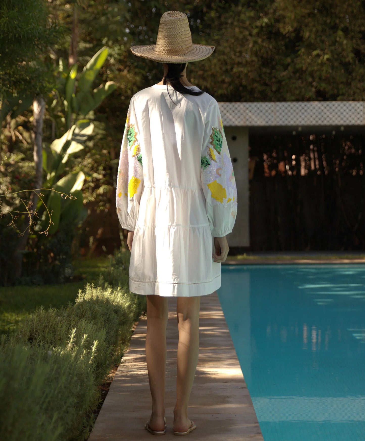 Rose and rose Beech Dress - White