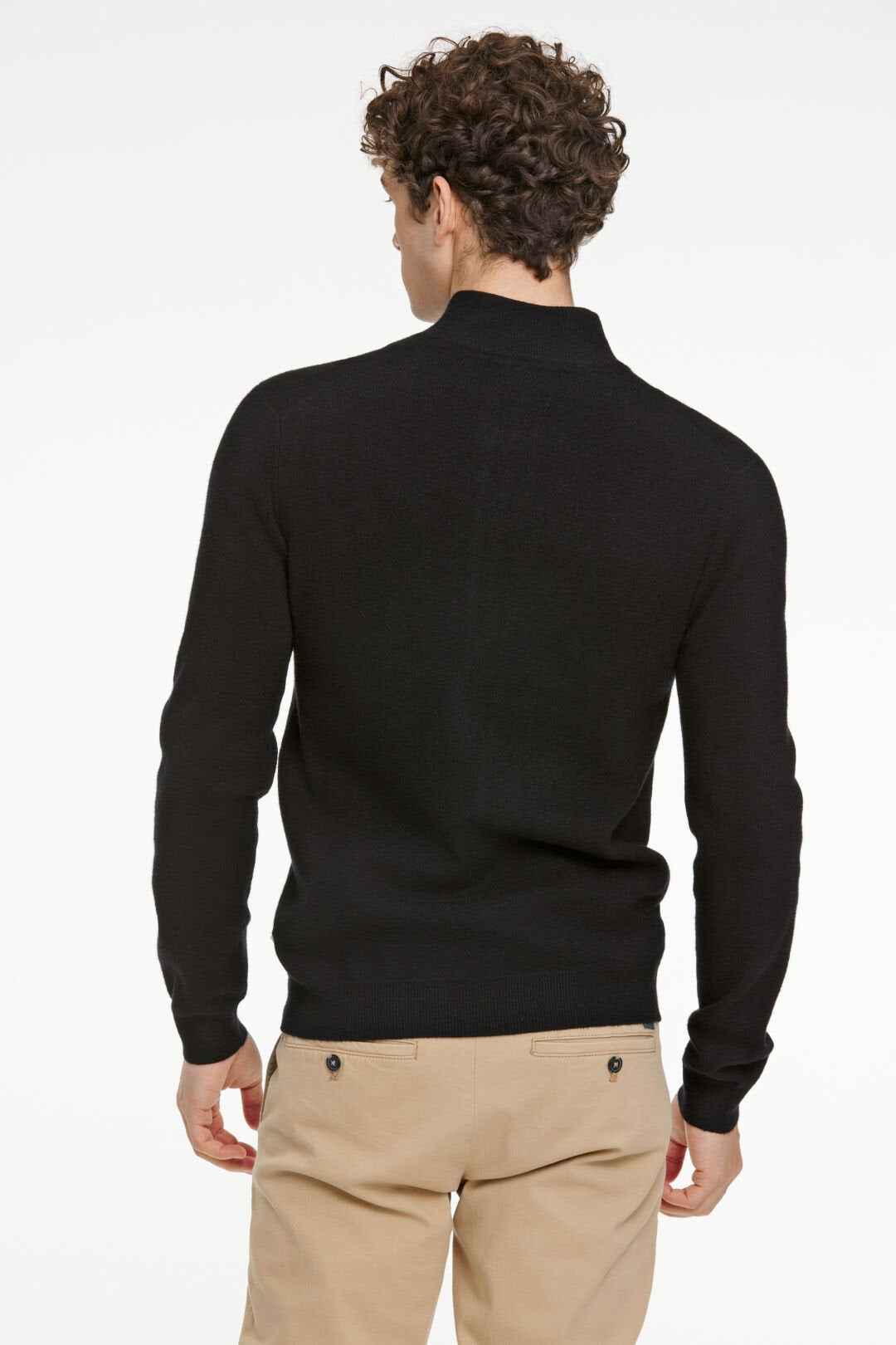 Ecovero zip cardigan black