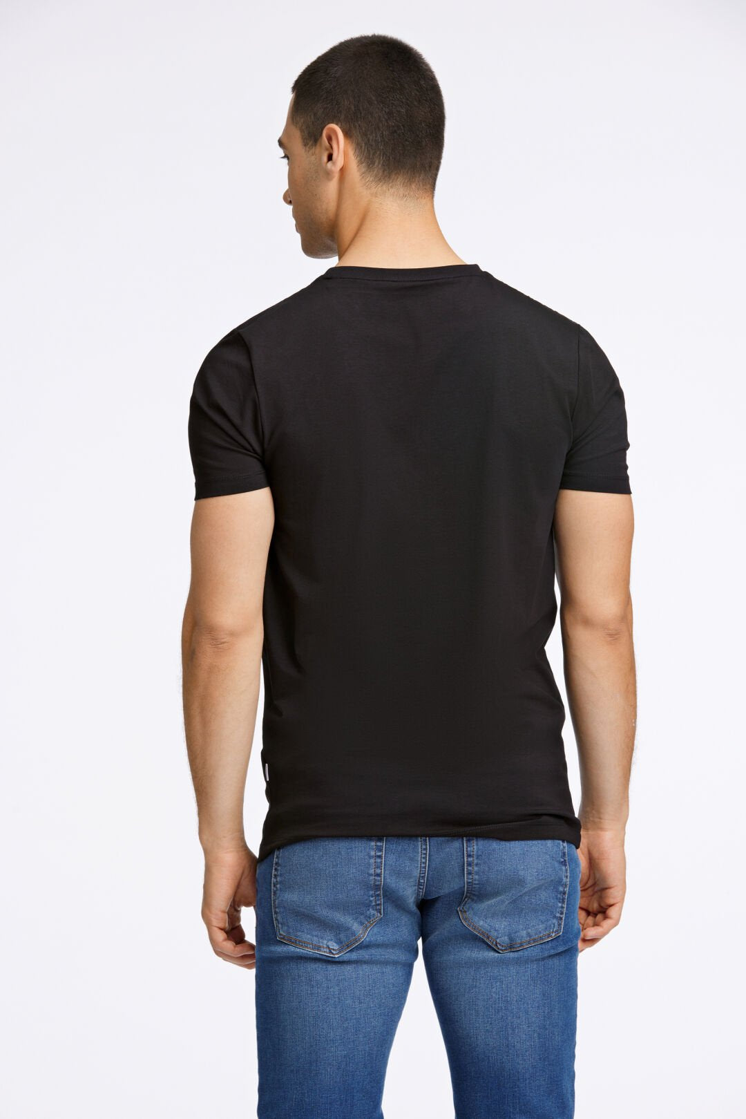 Stretch crew neck Tee black