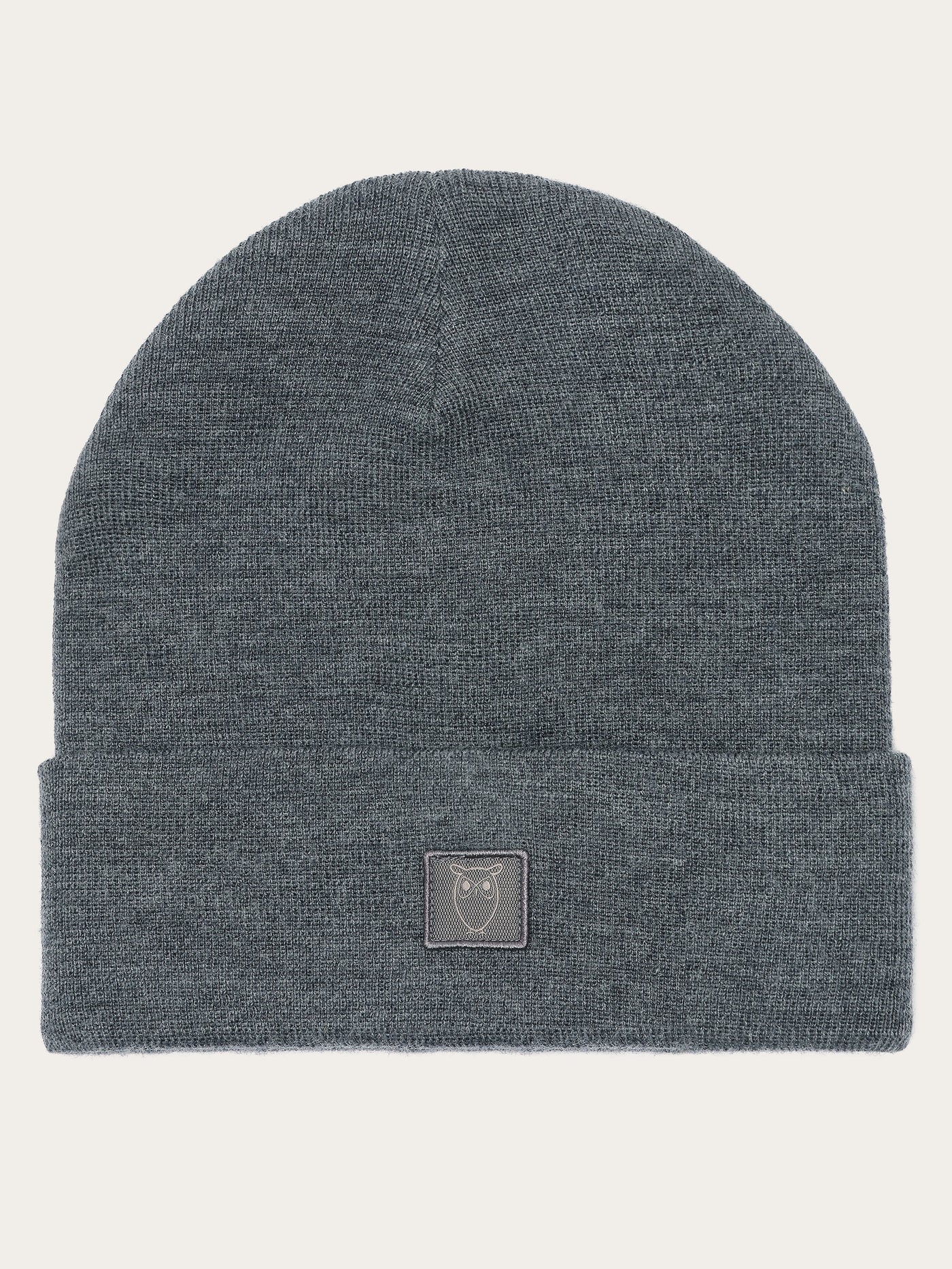 Double layer wool beanie Dark grey