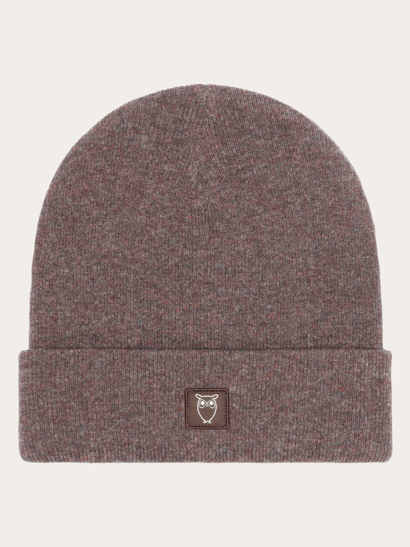 Double layer wool beanie Brown