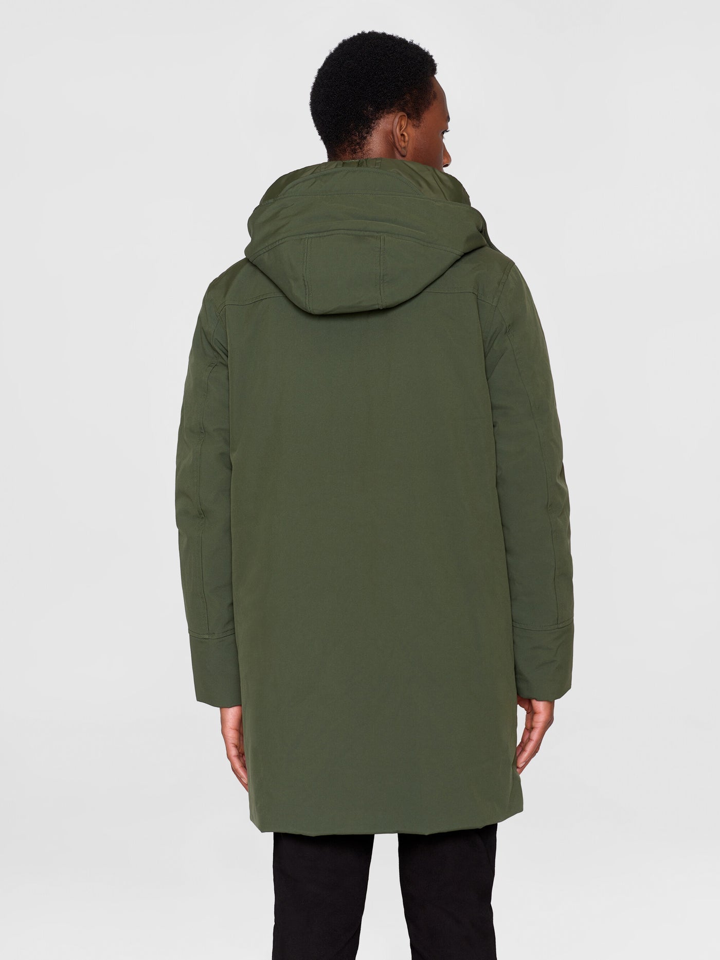 Long soft climate shell jacket forrest night