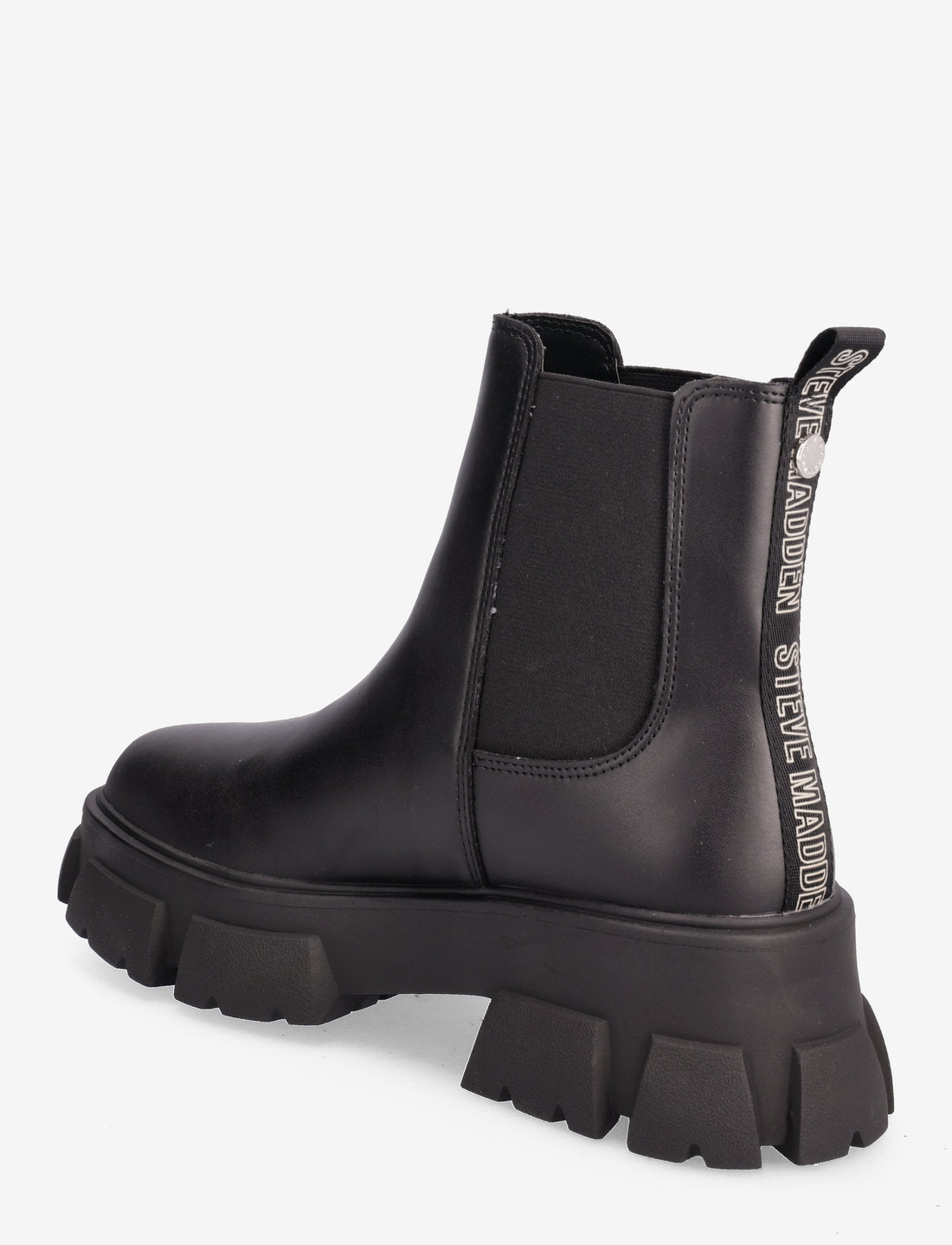 Tunnel boot black leather