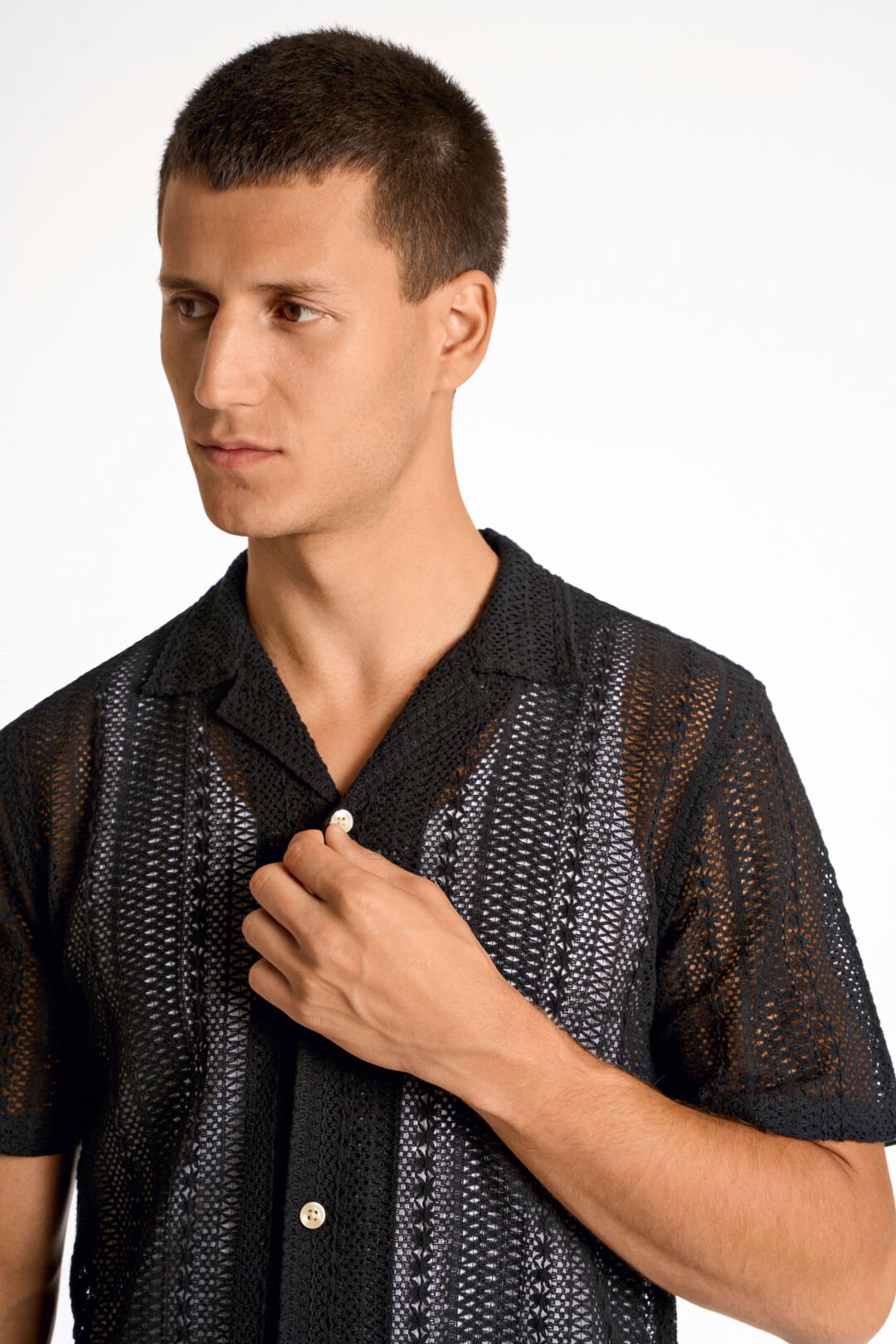 Lindbergh Causal skjorta svart