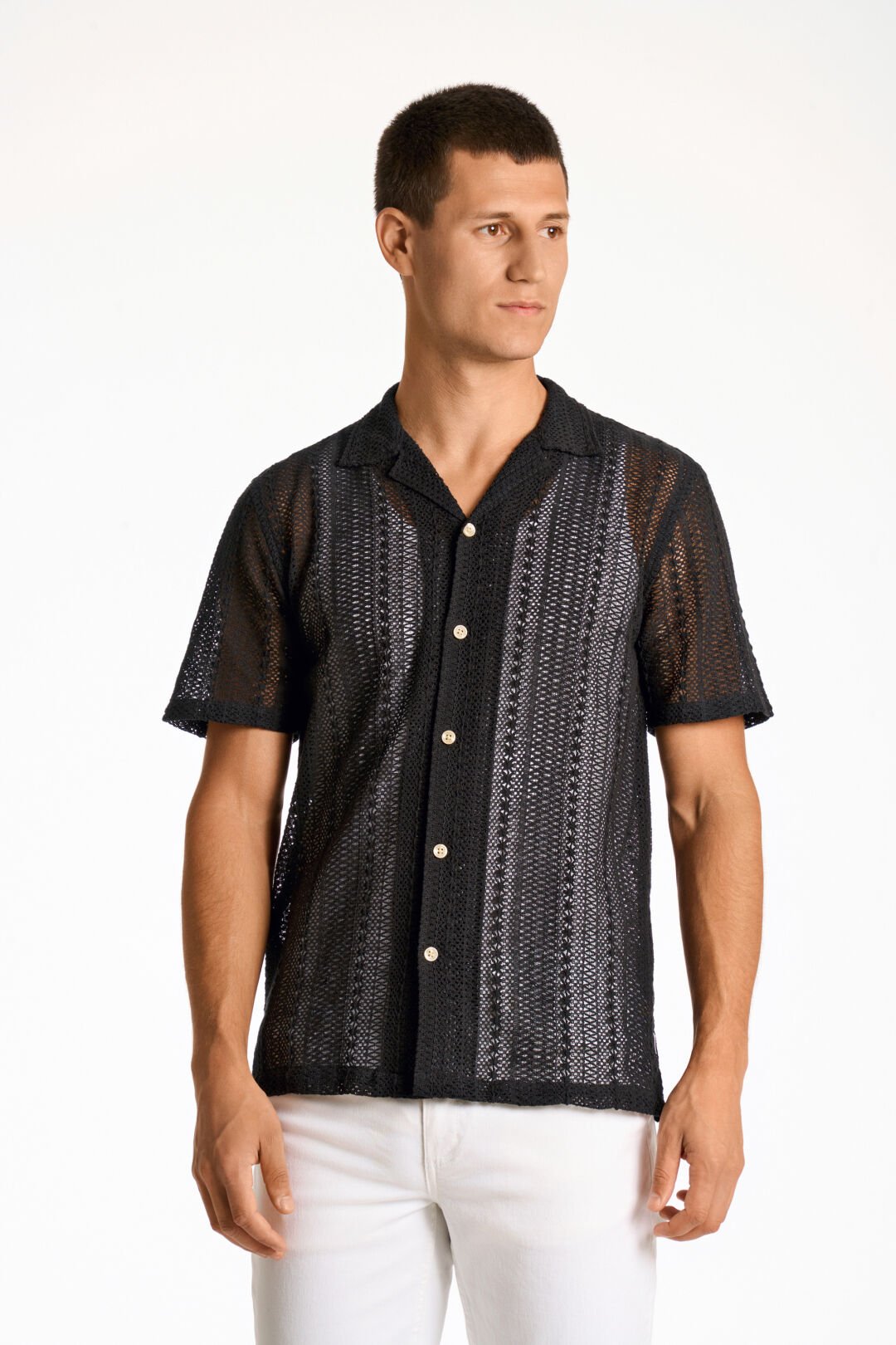 Lindbergh Causal skjorta svart