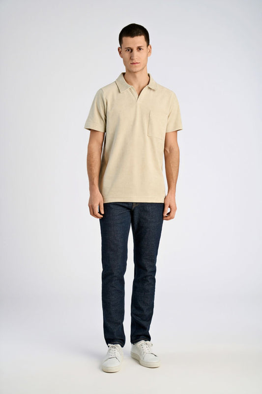 Lindbergh Pikétröja frotté sand