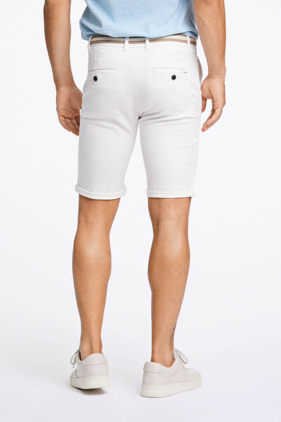 Chino shorts with belt Off white