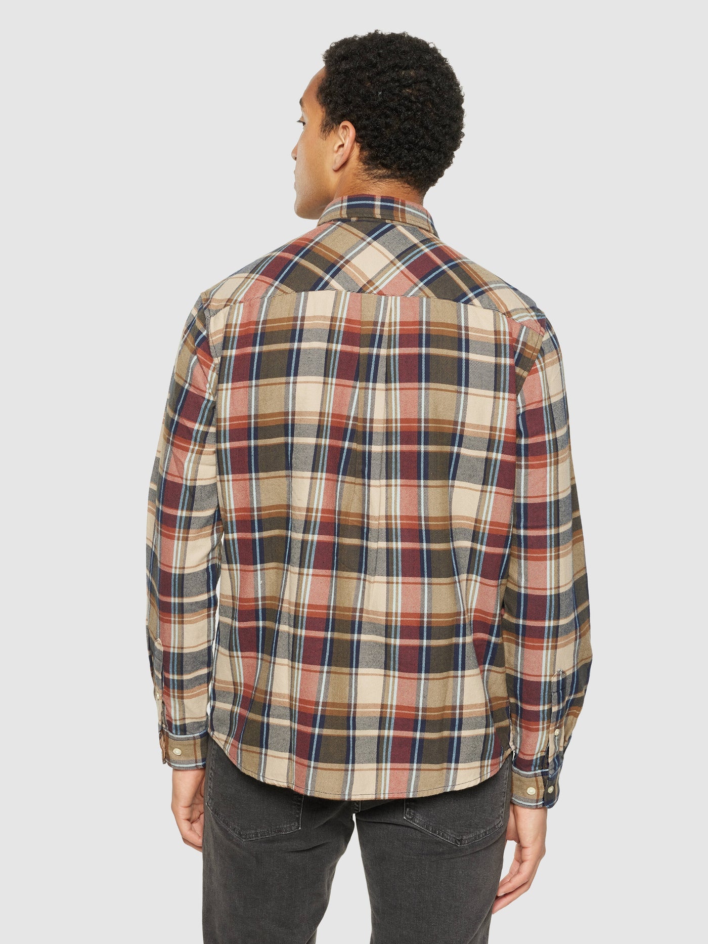 Regular light flannel checkered shirt