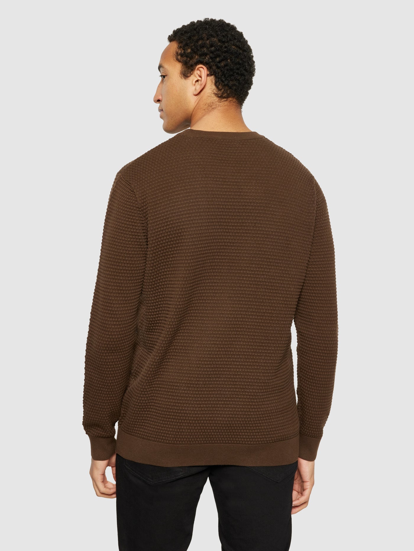 Vagn bubble knit crew neck Brown