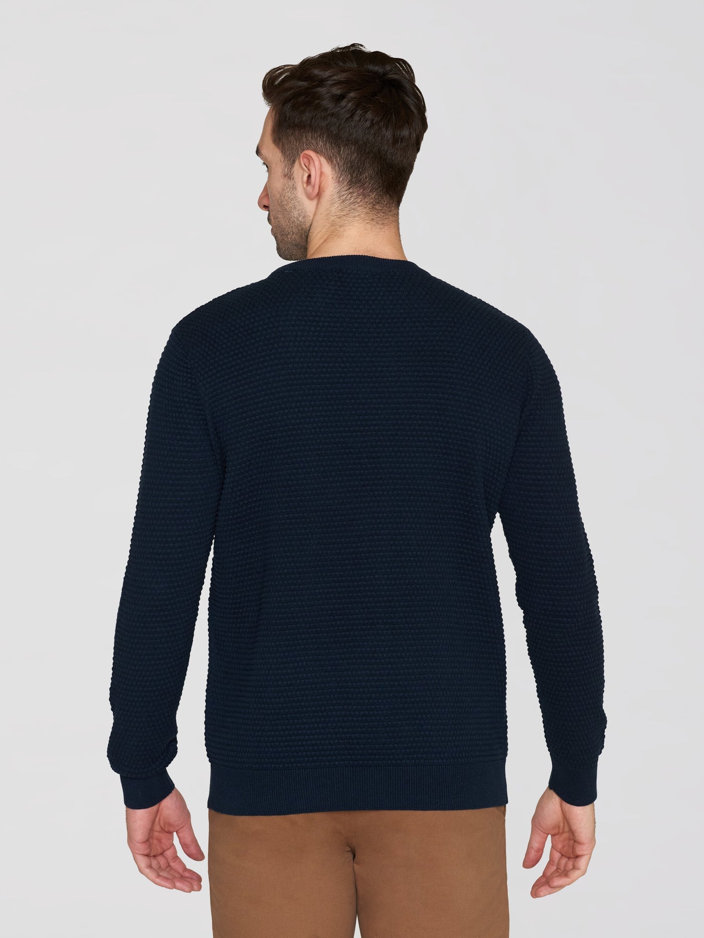 Vagn bubble knit crew neck Navy