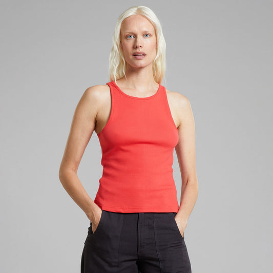 Rib top Valdermarsvik Cayenne red