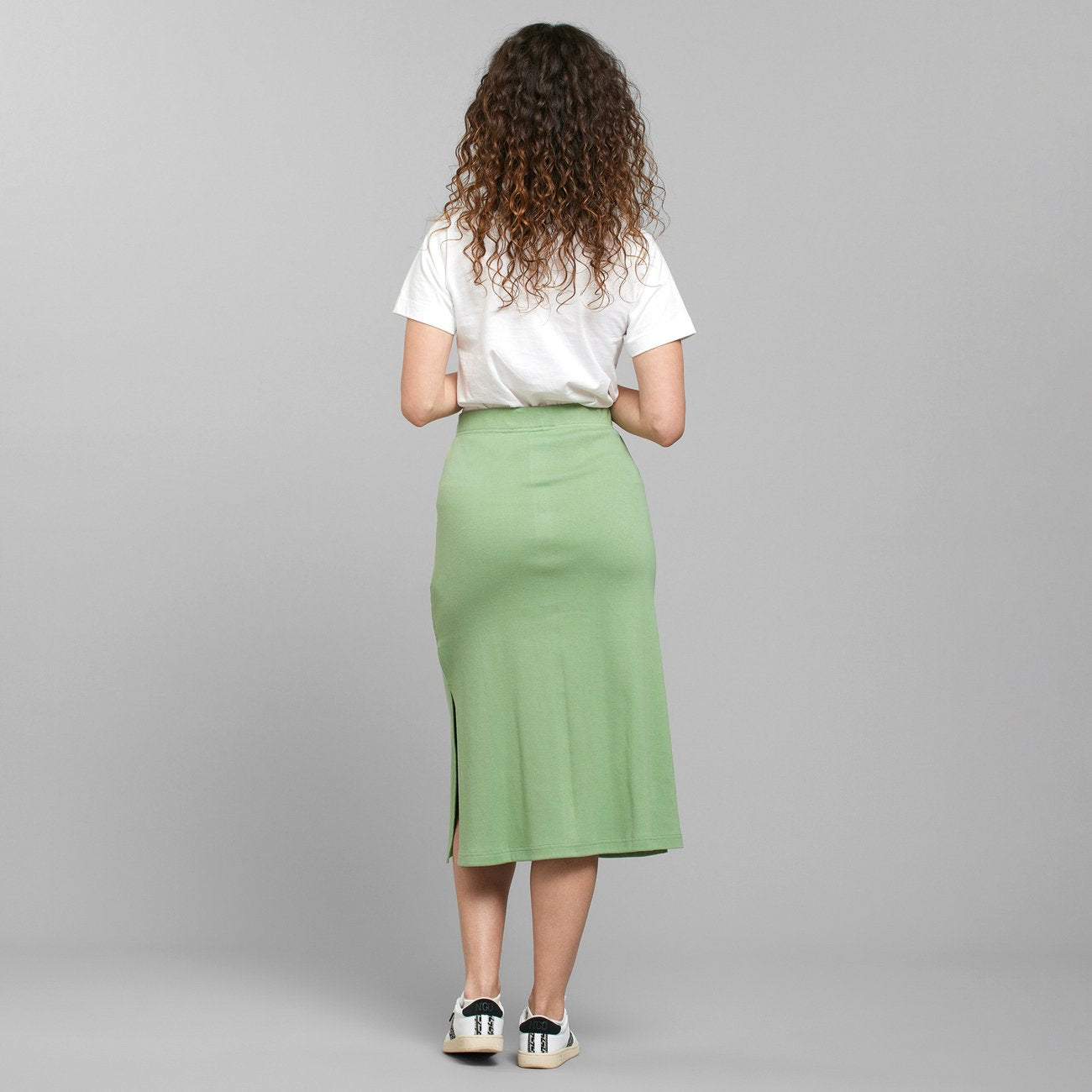 Rib Skirt Kvarnvik Sea green