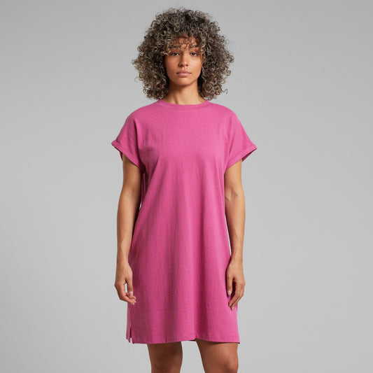 T-shirt dress eksta hemp violet purple