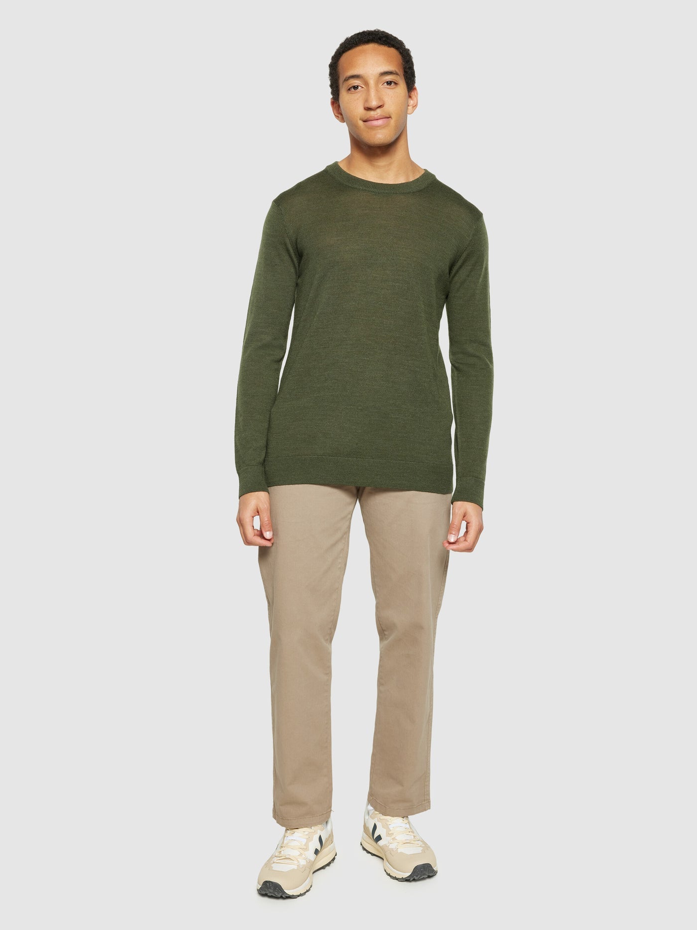 REGULAR MERINO KNIT CREW NECK Forrest Night