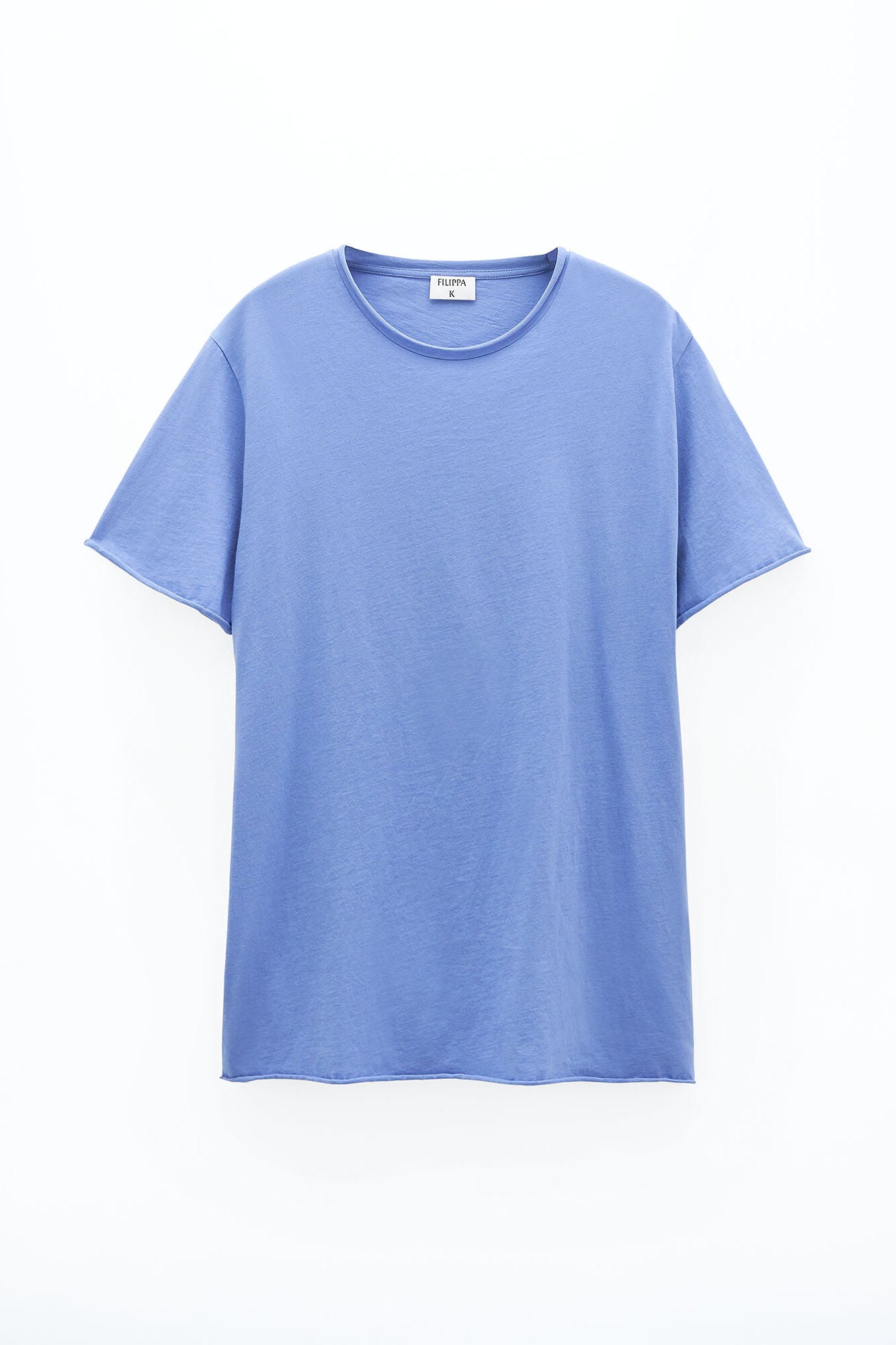 Roll neck Tee coral blue