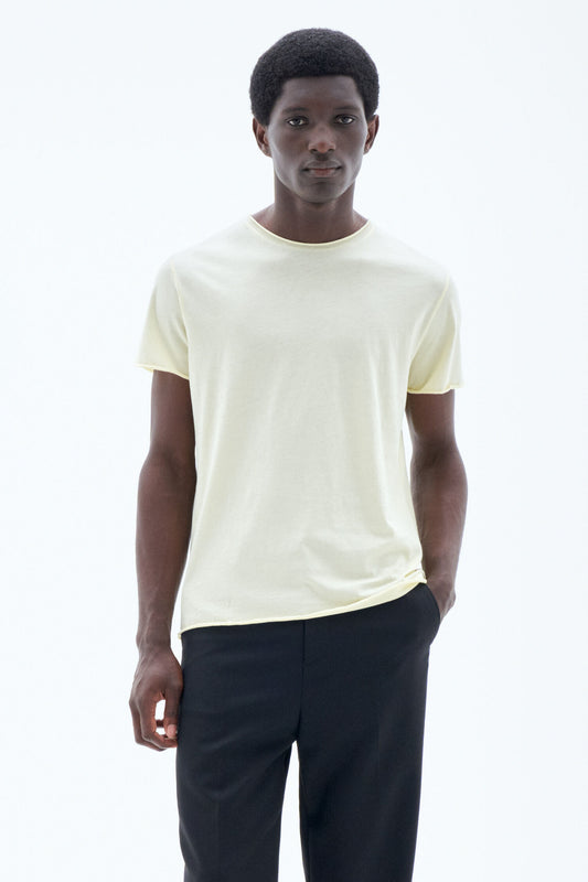 Roll neck Tee Soft yellow