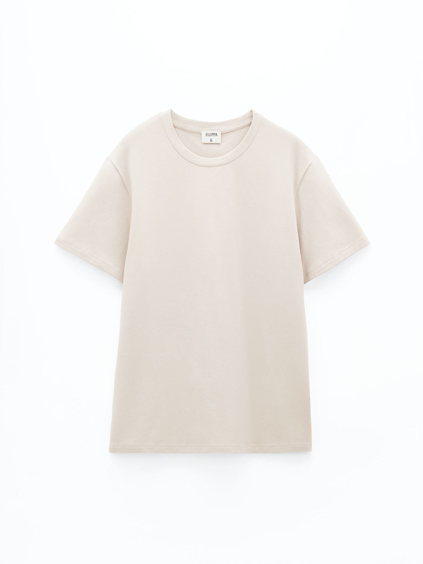 Stretch cotton tee Dune