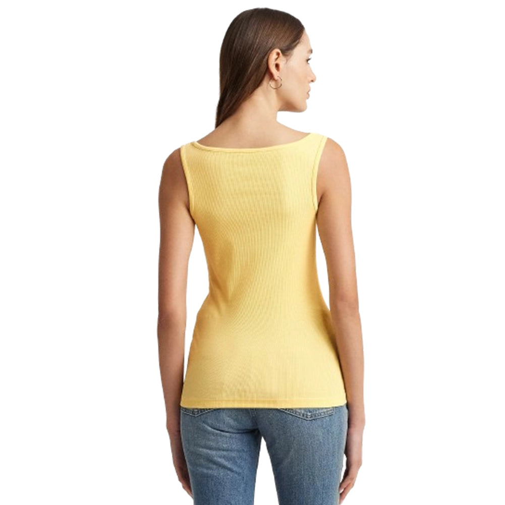 Ribbed tank top yellow