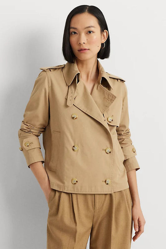 Short trench coat jacket