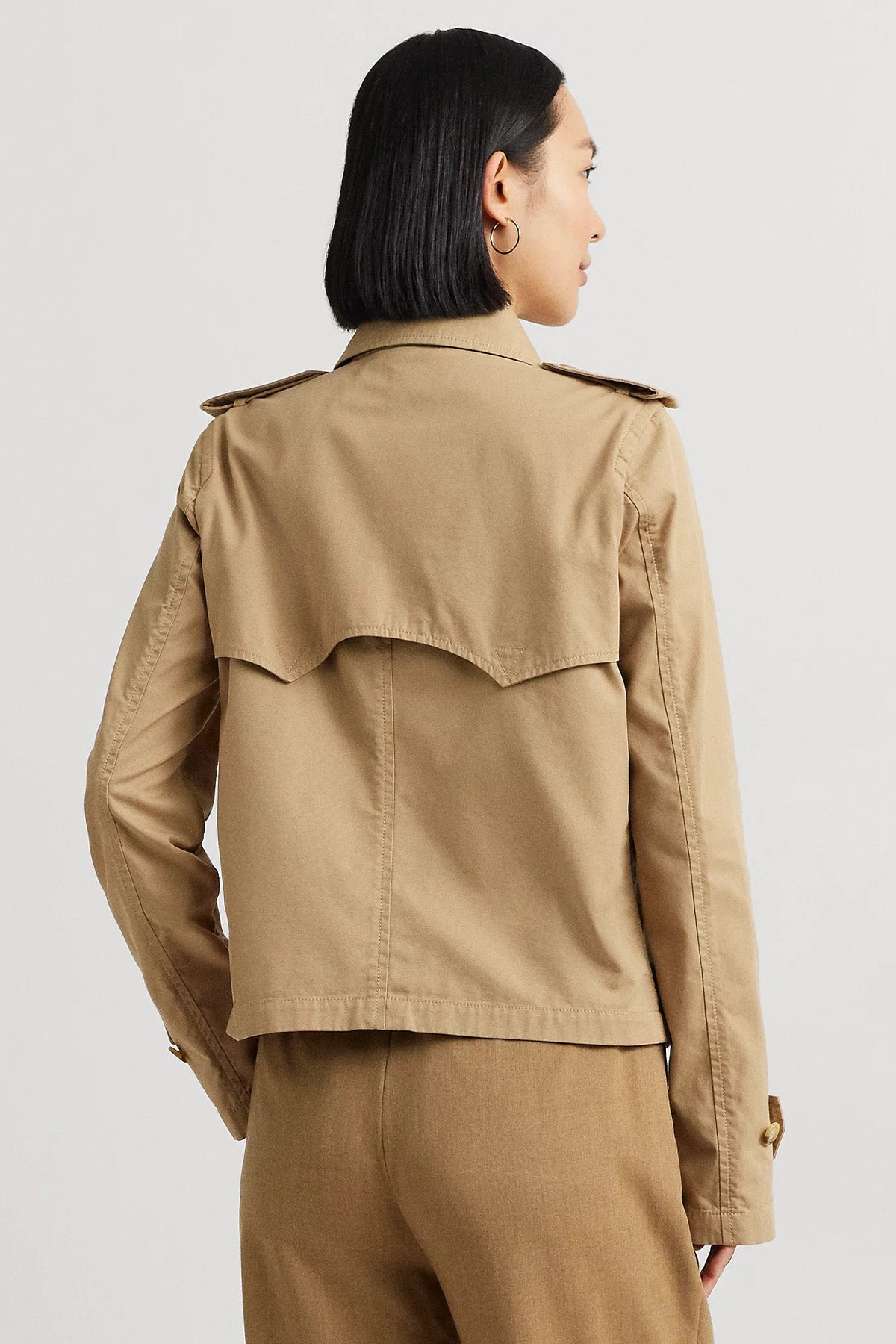 Short trench coat jacket