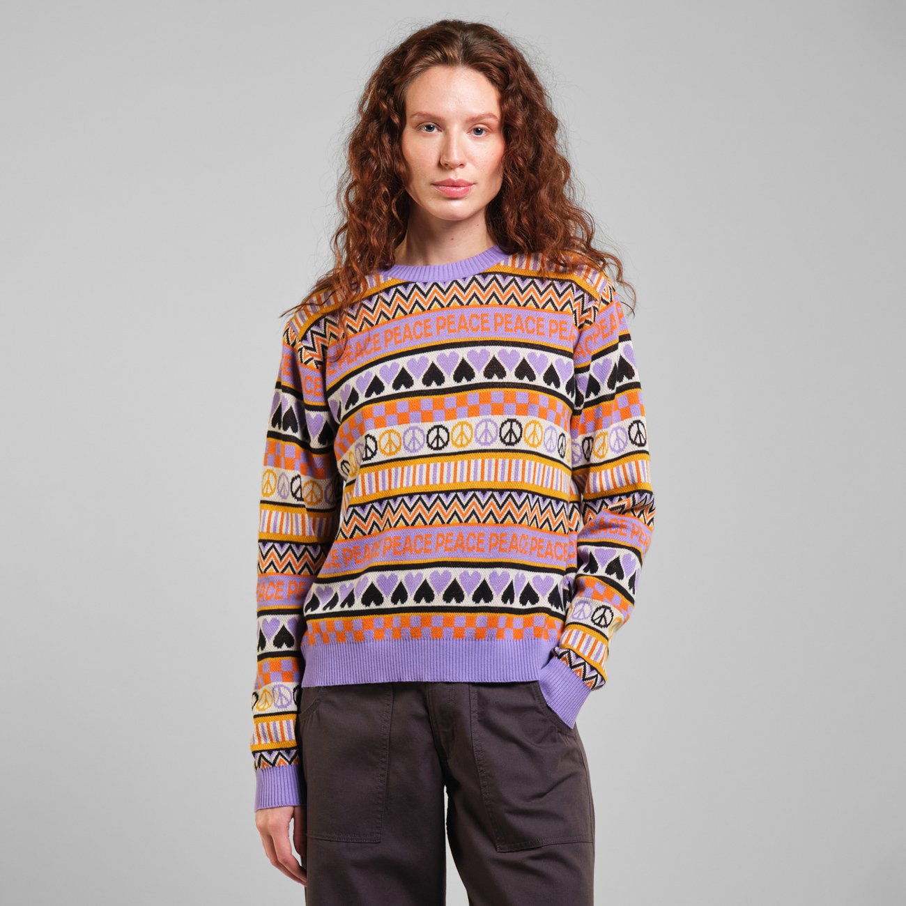 Sweater Arendal peace purple