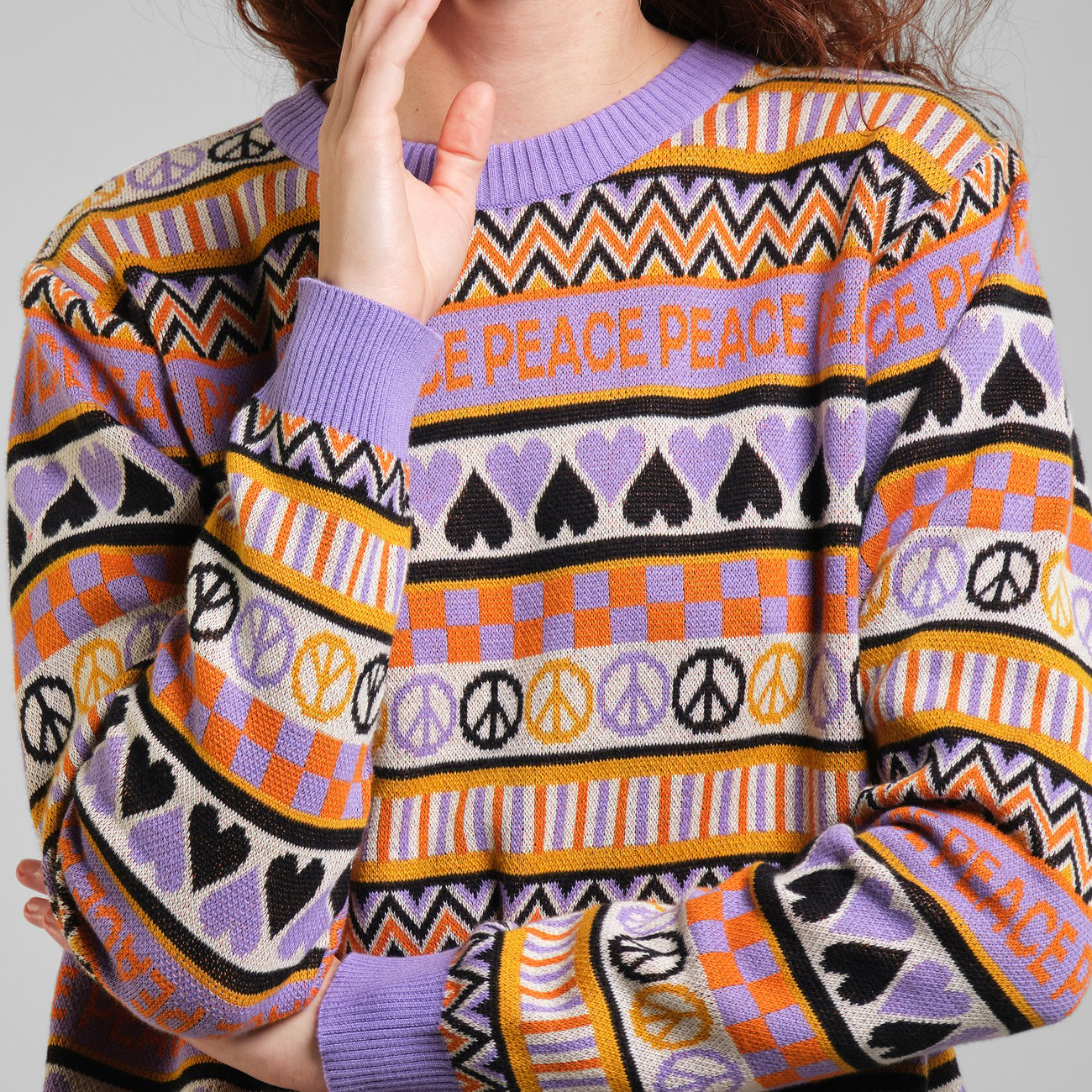 Sweater Arendal peace purple