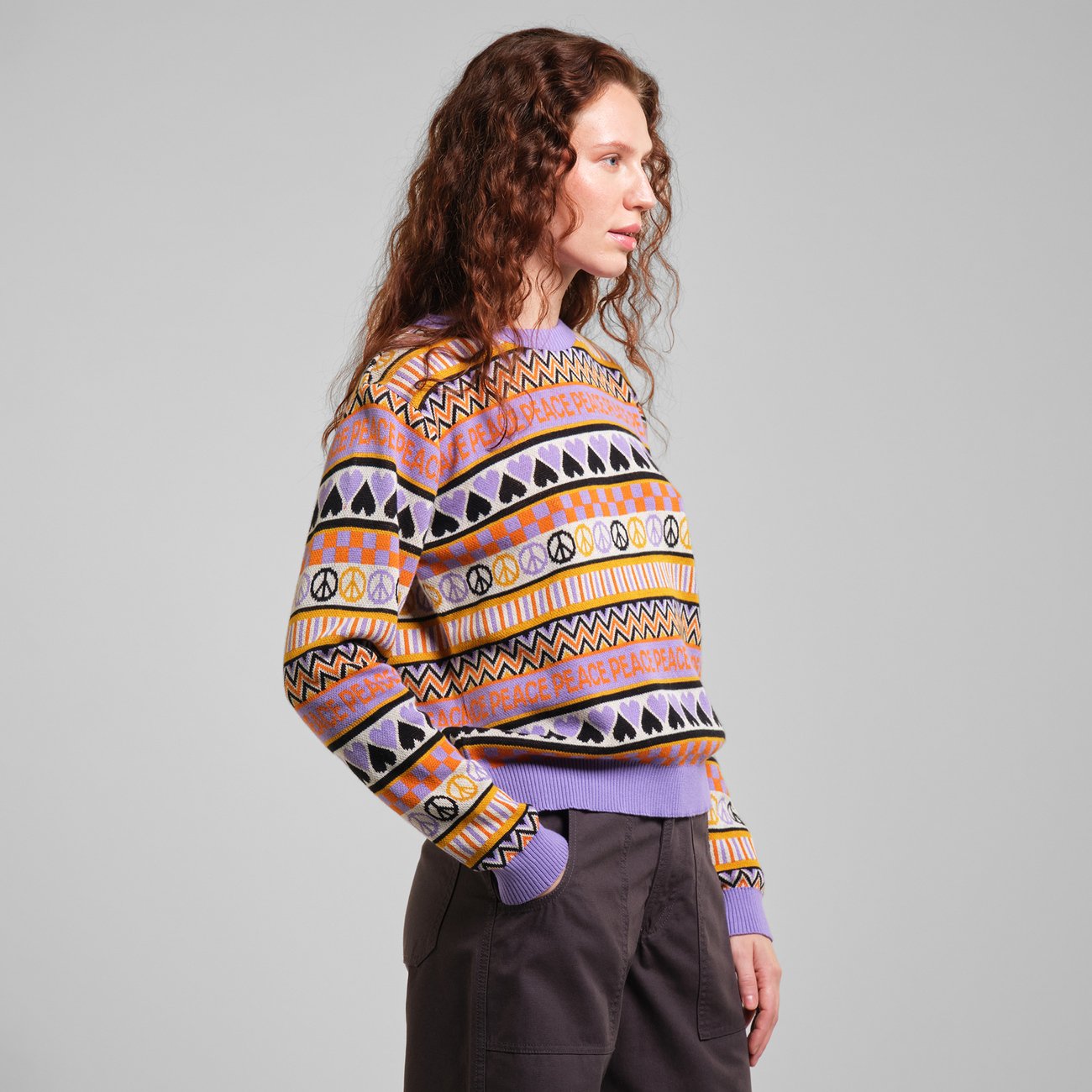 Sweater Arendal peace purple