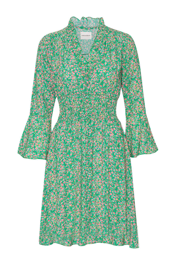 Sally short dress green flower