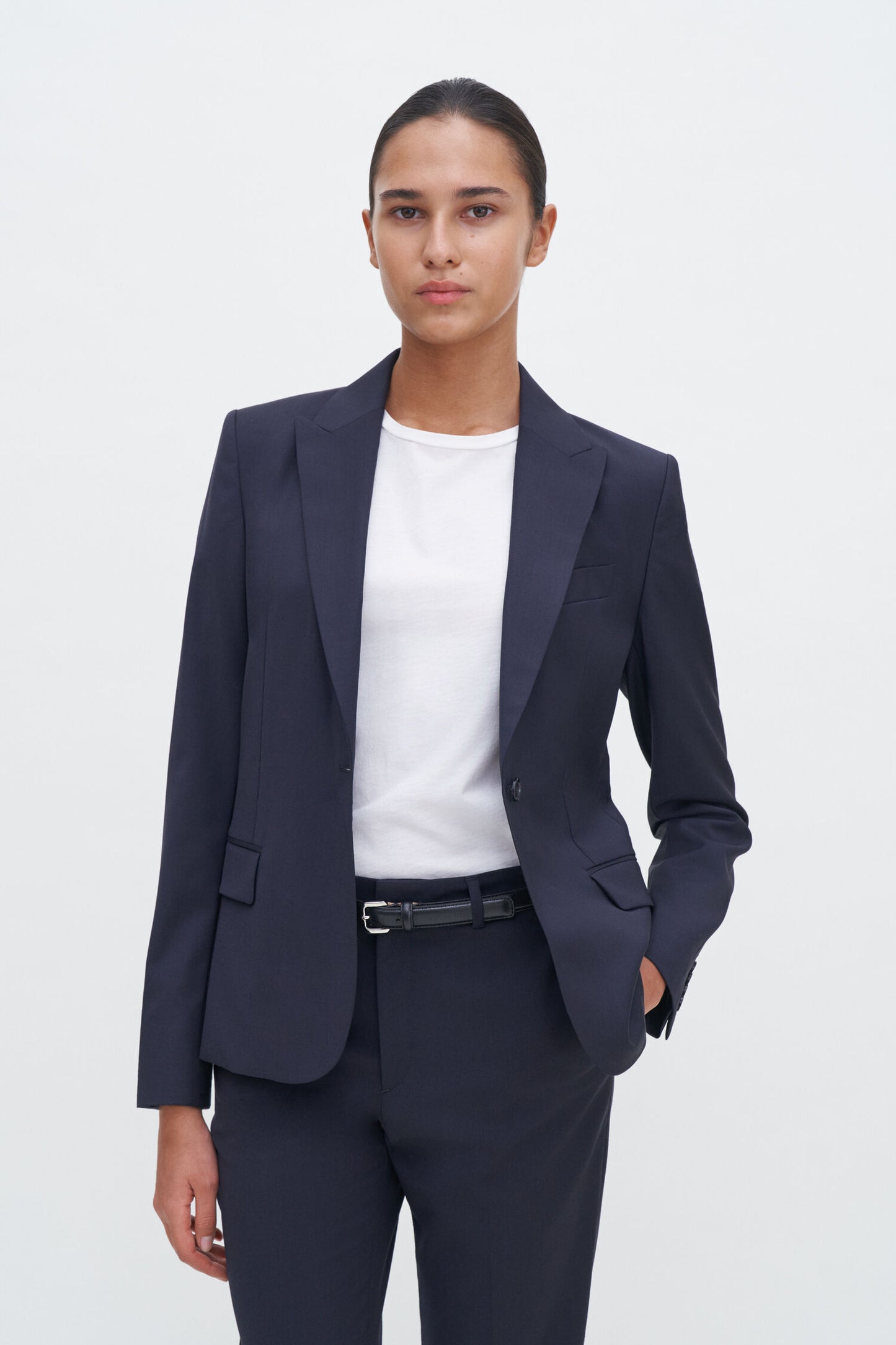 Sasha Cool wool blazer dk navy