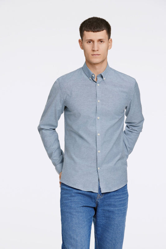 Oxford Skjorta dk blue mix