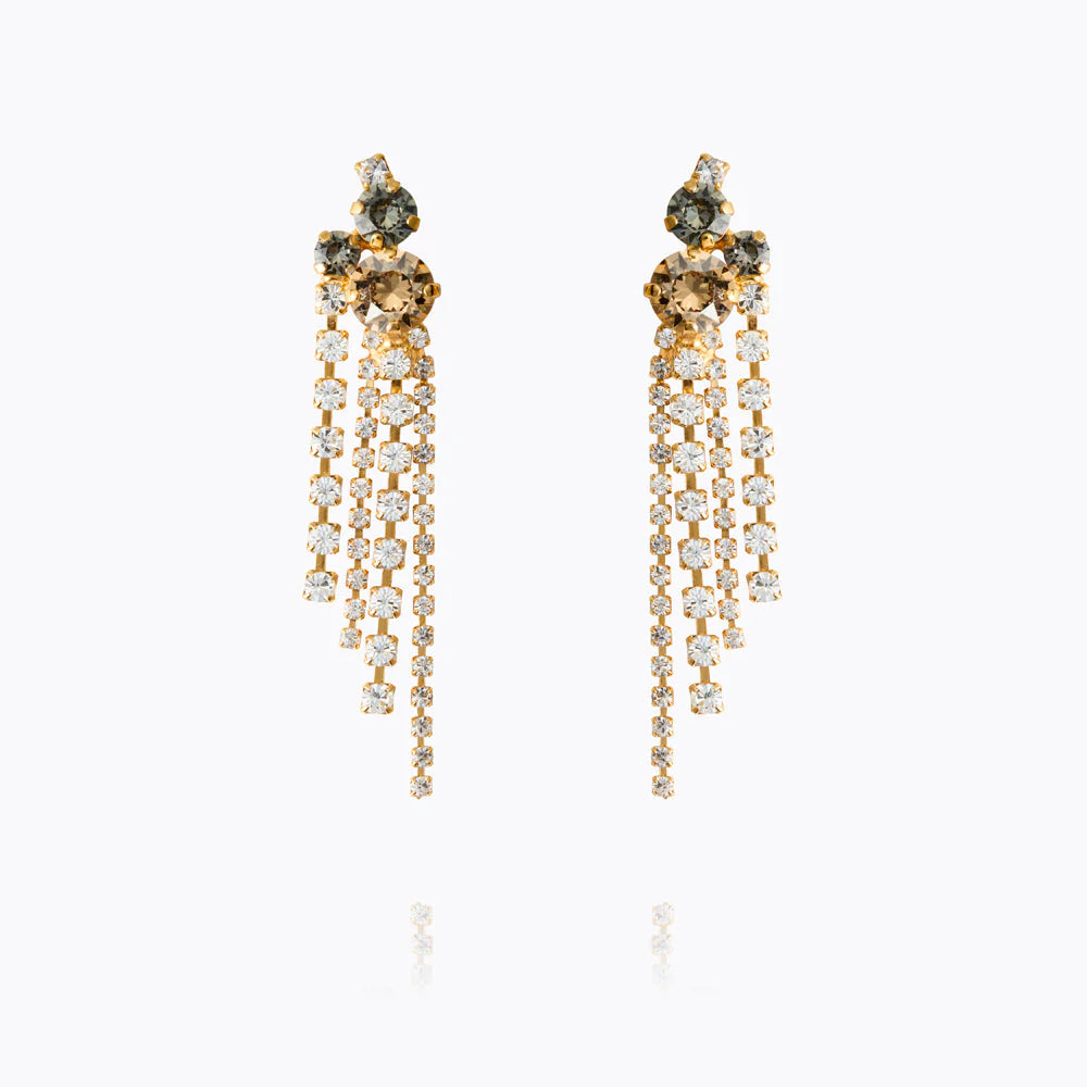 Amy Earrings / Black Golden Combo