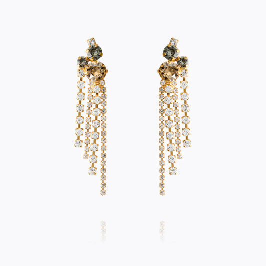 Amy Earrings / Black Golden Combo