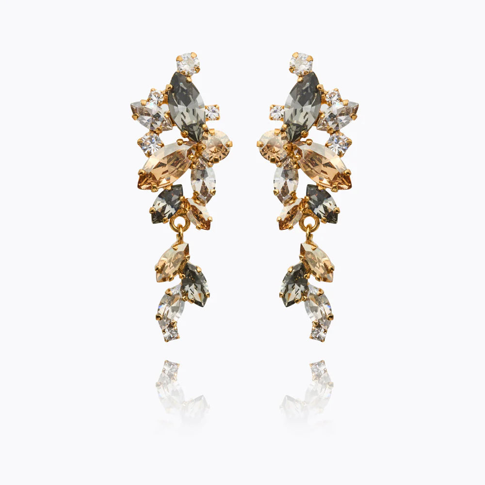 Jannice Earrings / Black Golden Combo
