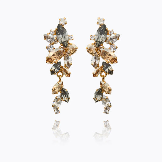 Jannice Earrings / Black Golden Combo