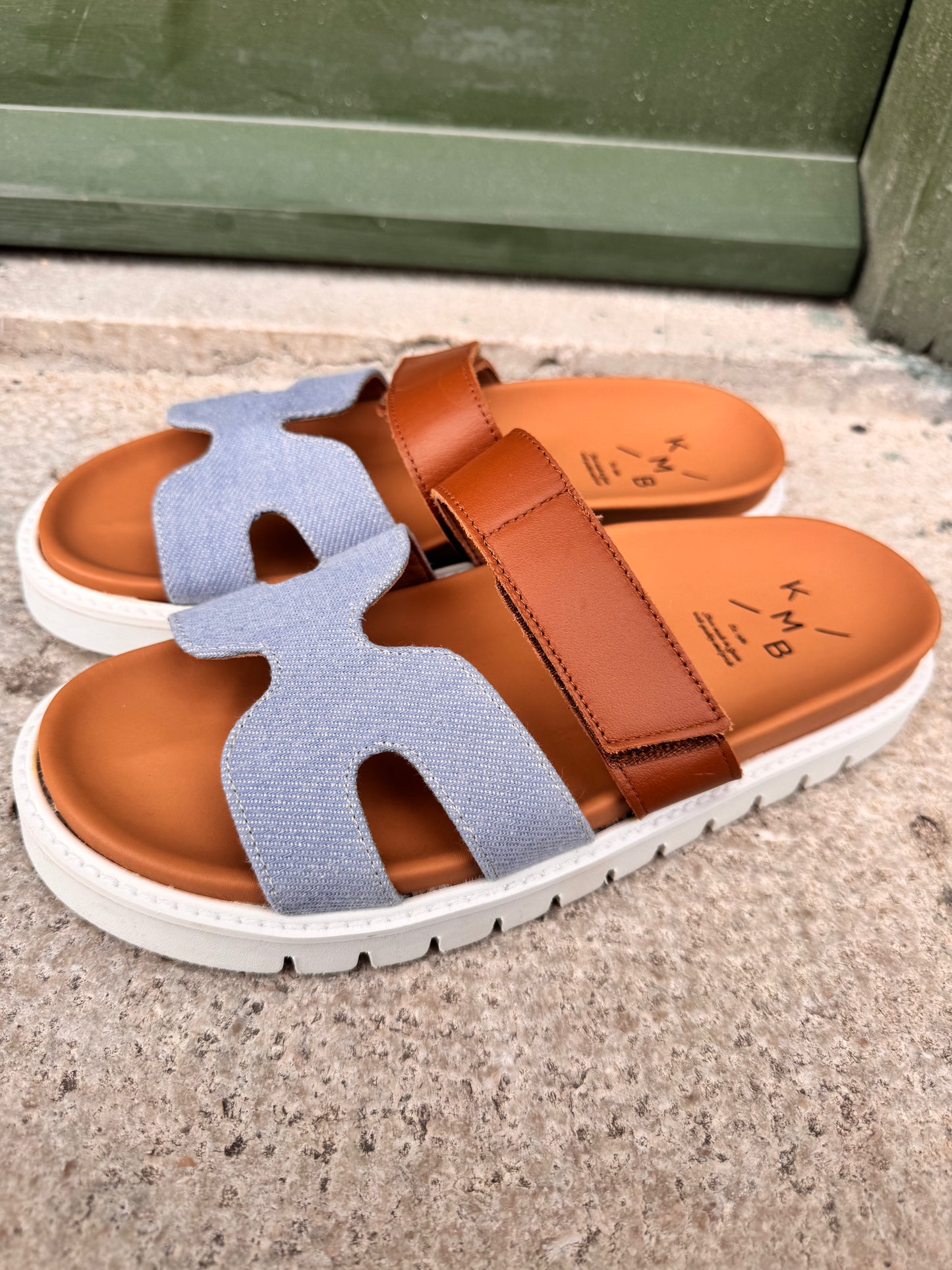 Lavado tofflor denim Kmb shoes