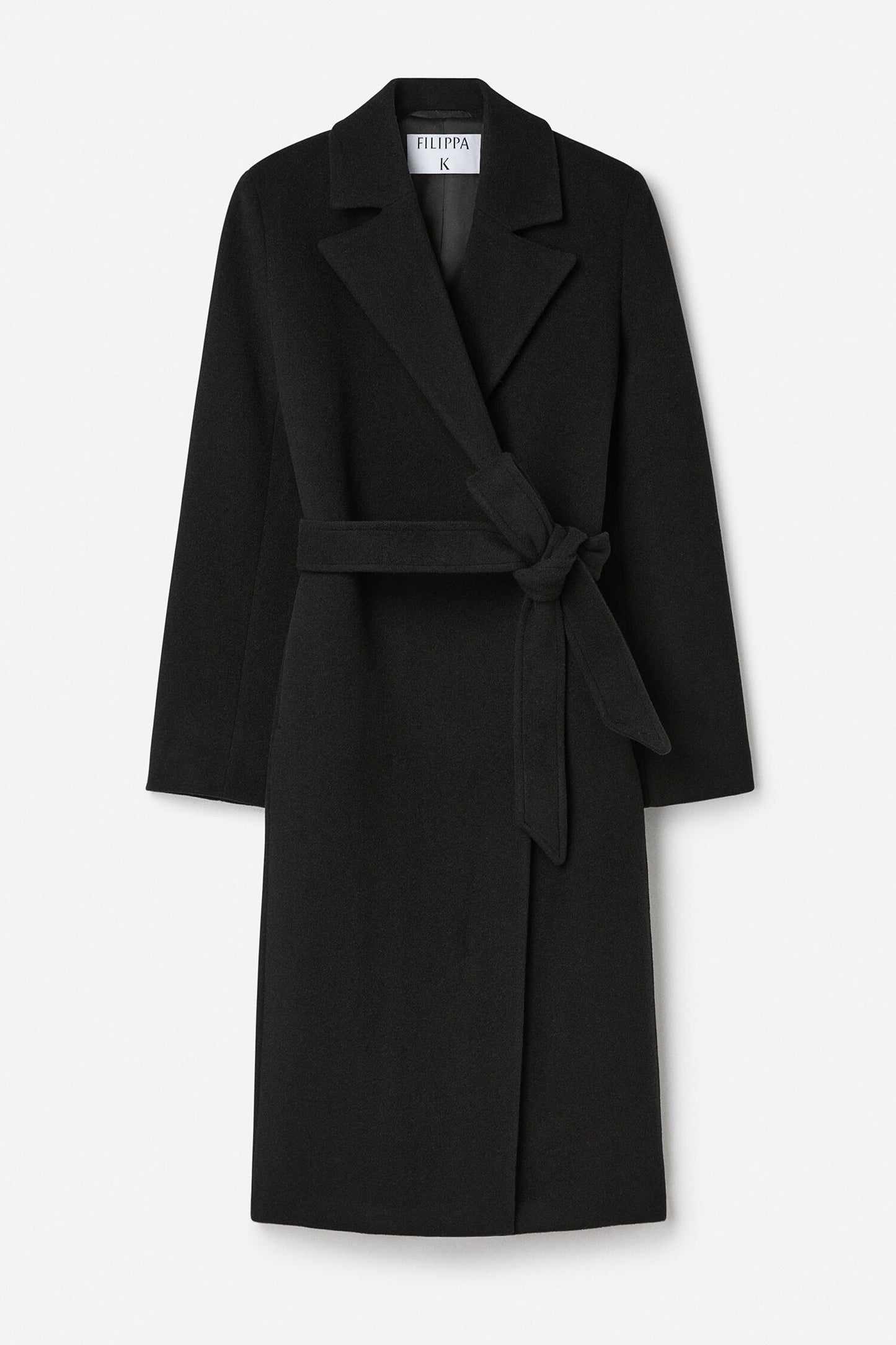 Wool Belted Coat Black