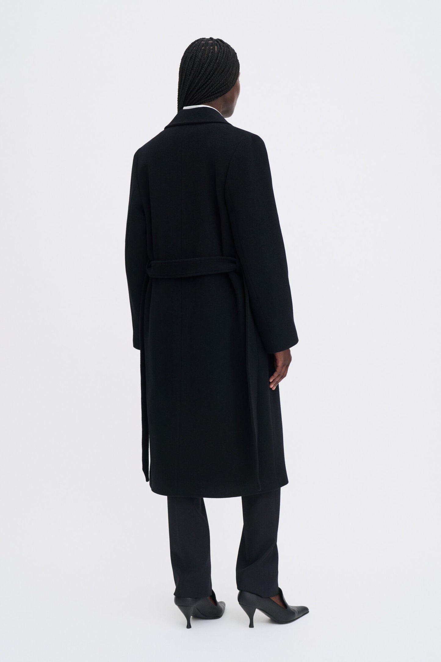 Wool Belted Coat Black