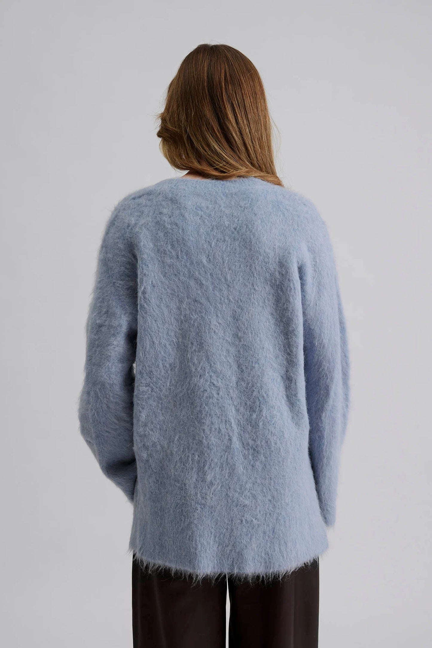 Jenny alpaca cardigan pastel blue