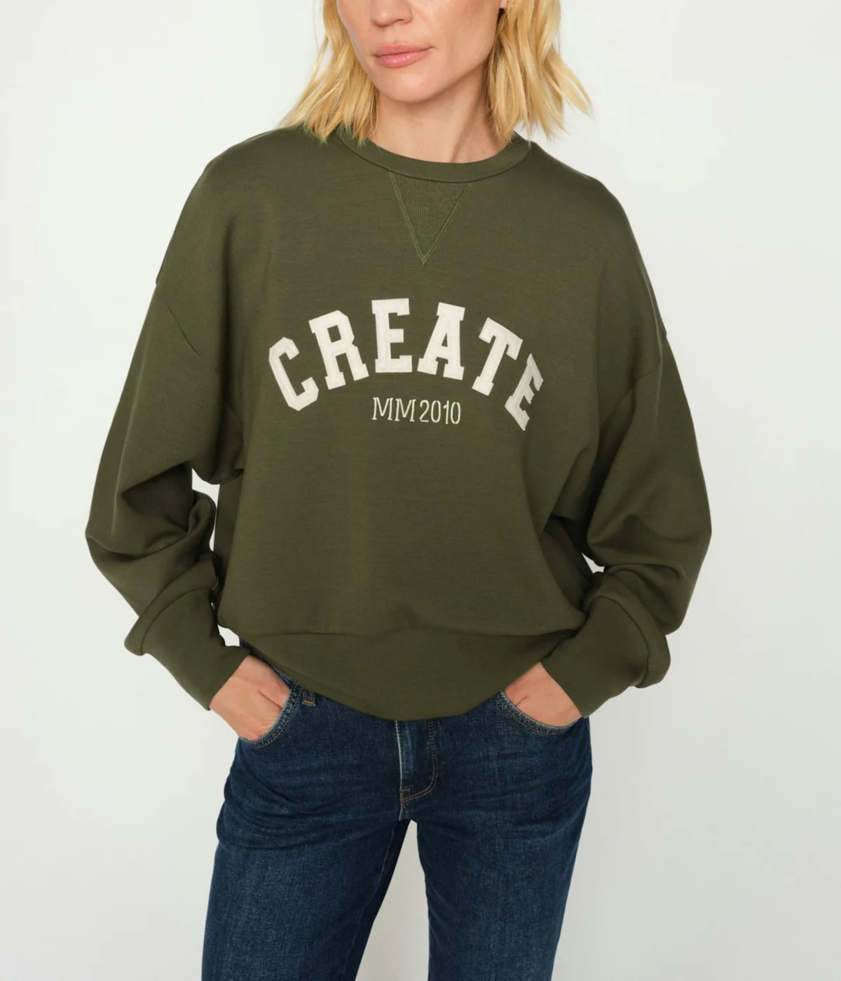 MMCELLI O-LS SWEATSHIRT. (543 OLIVE NIGHT)