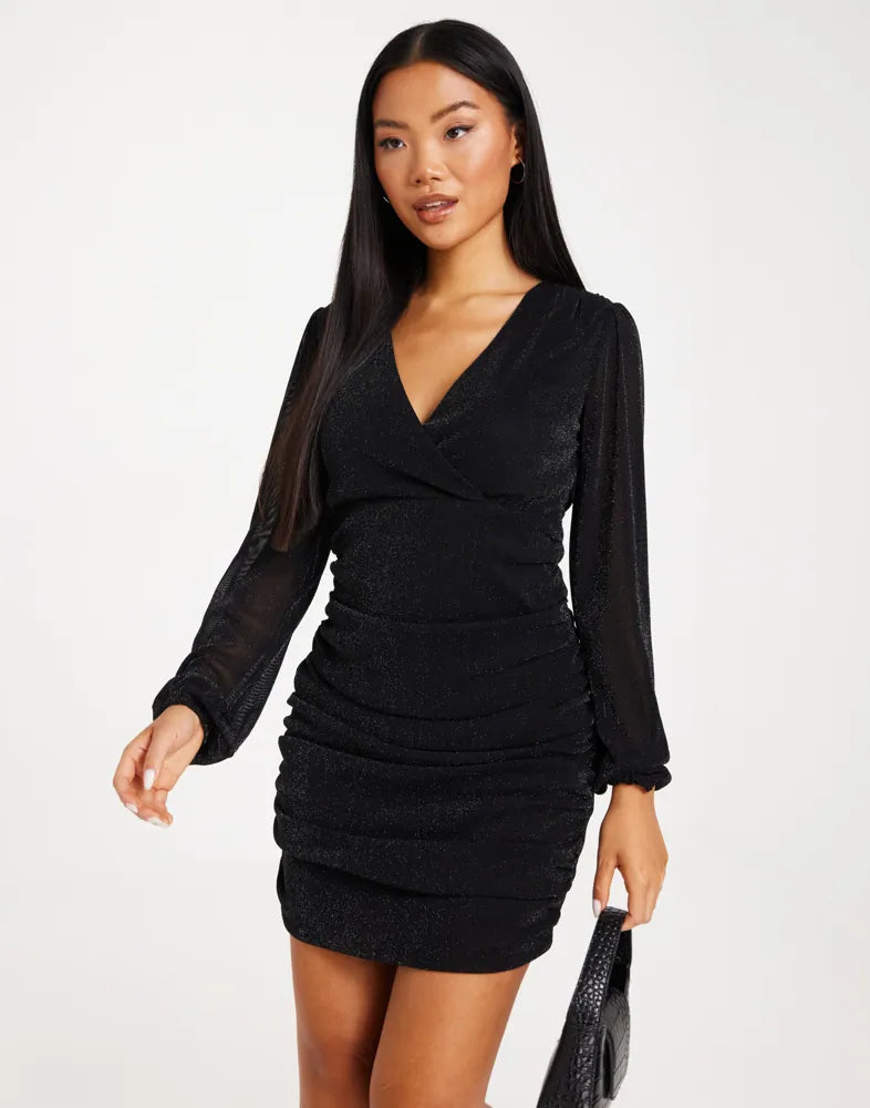 Roma glitter mesh dress