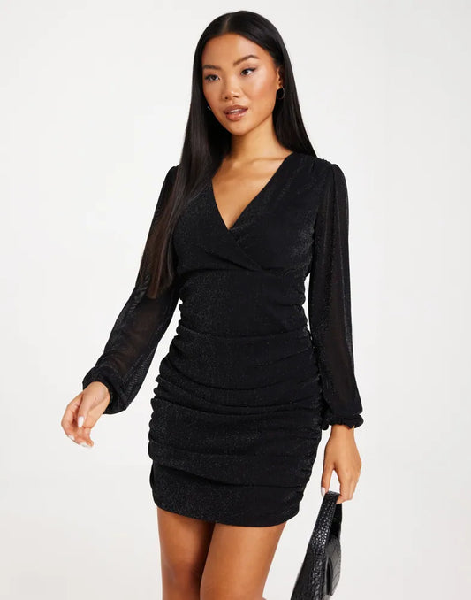 Roma glitter mesh dress