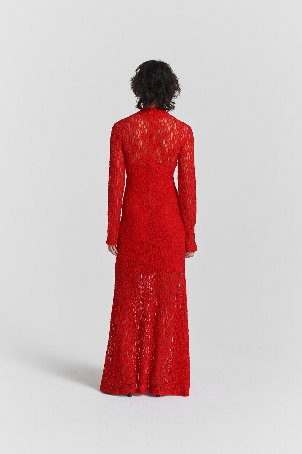 Janasia Lace Dress Red