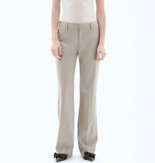 Filippa K bootcut wool trousers desert taupe