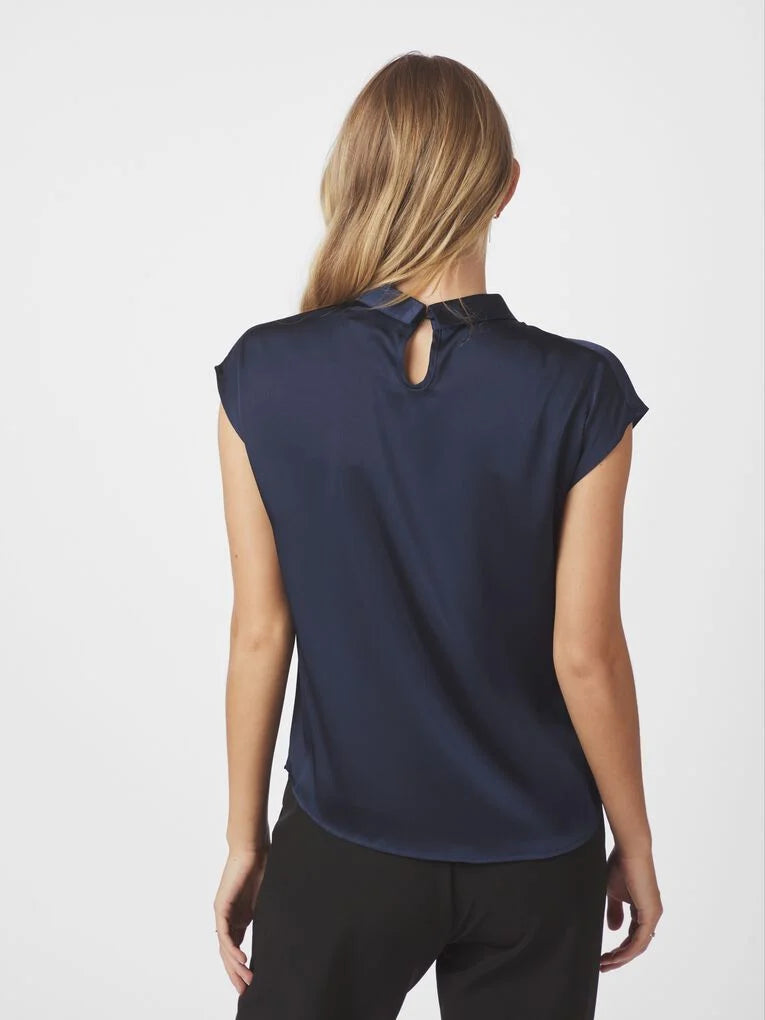 Fleur Drapy Satin Blouse