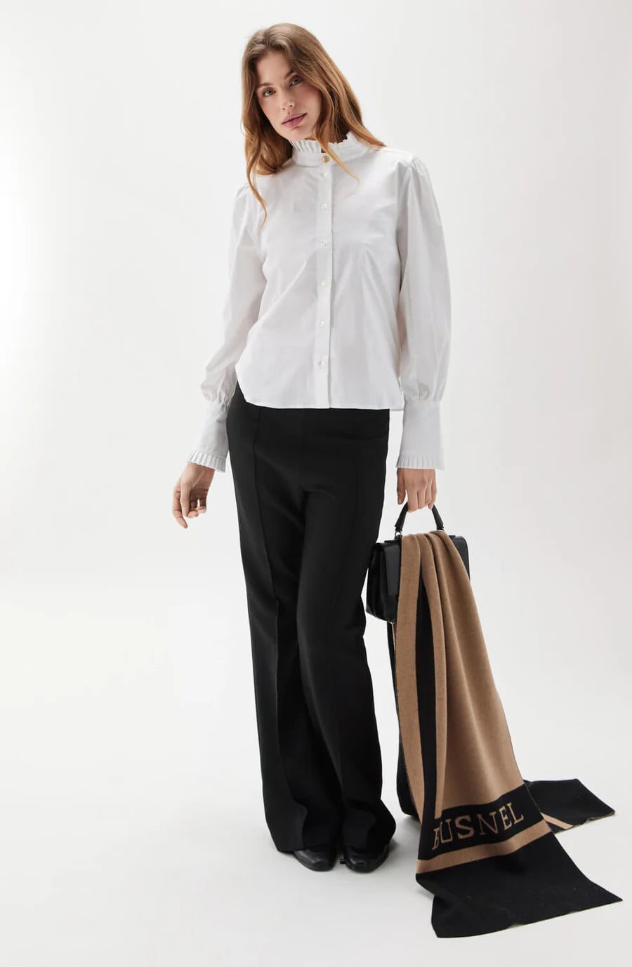 MAIRA PLISSÉ BLOUSE WHITE