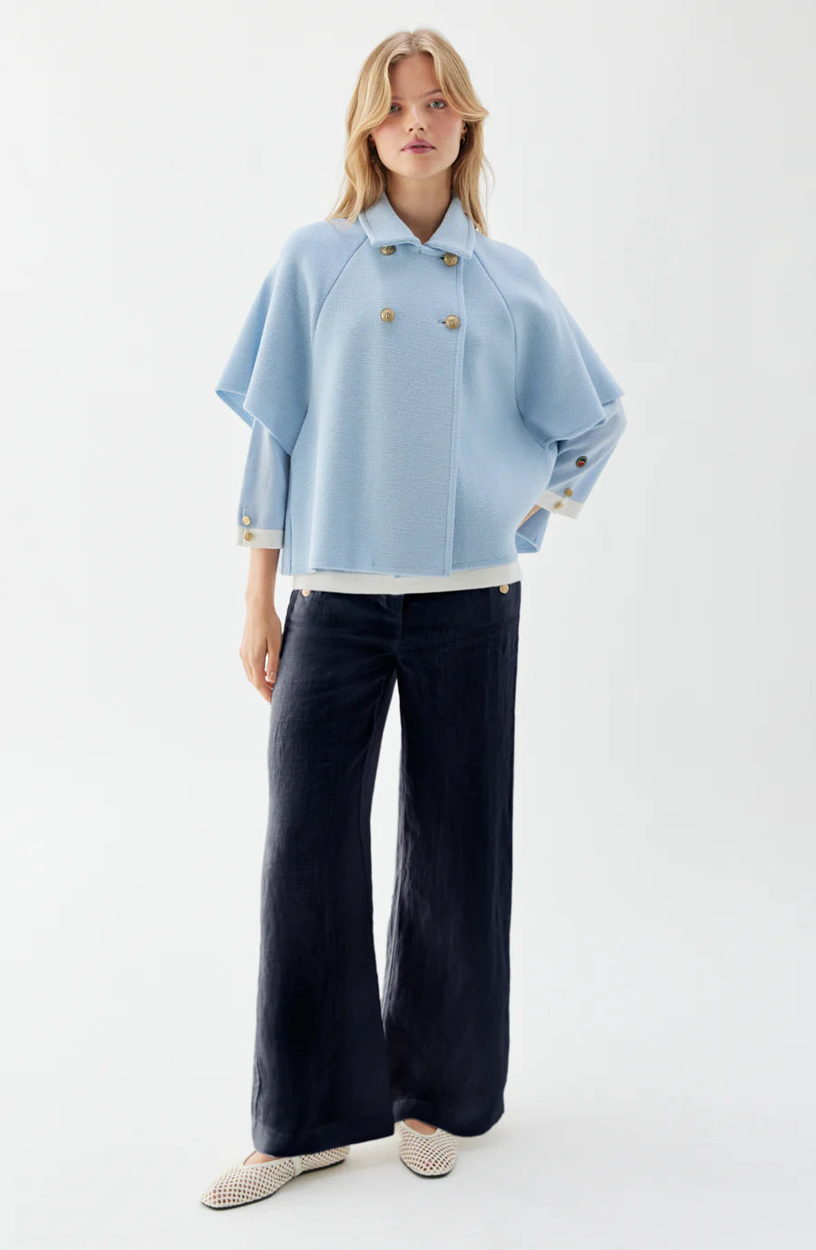 GERTRUDE CAPE ICE BLUE