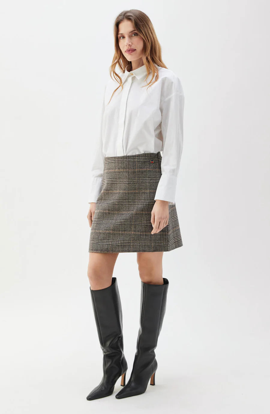 MARIT CHECKED SKIRT ANTRACITE CHECK