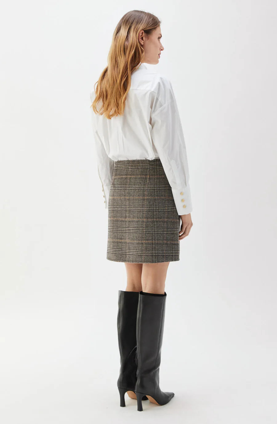 MARIT CHECKED SKIRT ANTRACITE CHECK