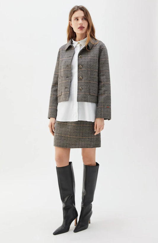 MATHILDE CHECKED JACKET ANTRACITE CHECK