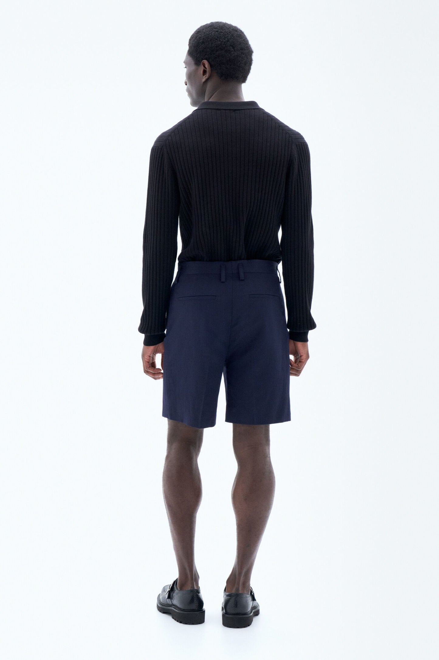 Linen Shorts Navy